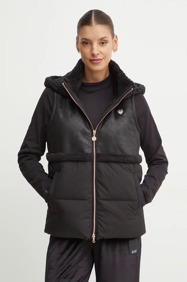 EA7 Emporio Armani Prsluk EA7 Emporio Armani za žene, boja: crna, za prijelazno razdoblje, TNAWZ.6DTQ04