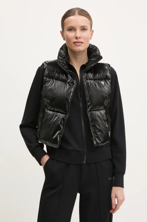 Guess Prsluk Guess CHRIS za žene, boja: crna, za zimu, V5RL00 WGUJ0