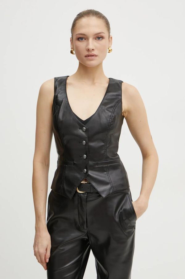 Guess Prsluk Guess FATIMA boja: crna, jednoredno zakopčavanje, W4BH88 WF8P0