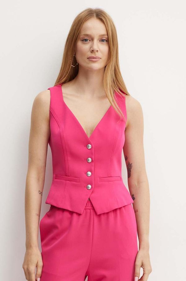 Guess Prsluk Guess FATIMA boja: ružičasta, jednoredno zakopčavanje, W4YN53 WFWX2