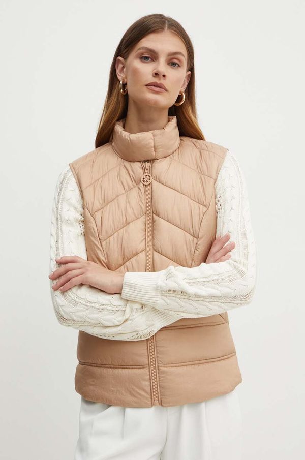 Guess Prsluk Guess GINGER za žene, boja: bež, za prijelazno razdoblje, W4YL08 WGAE2