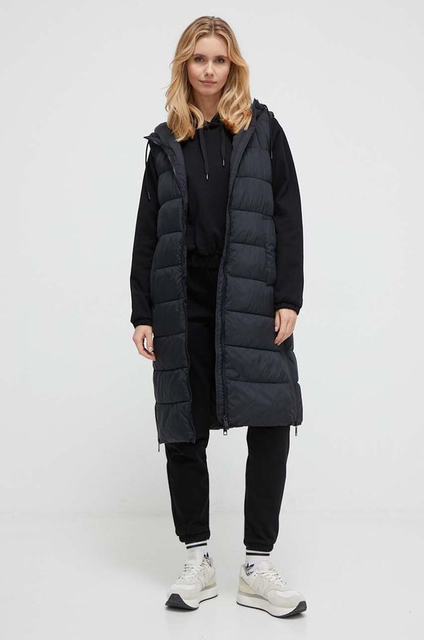 Guess Prsluk Guess za žene, boja: crna, za zimu