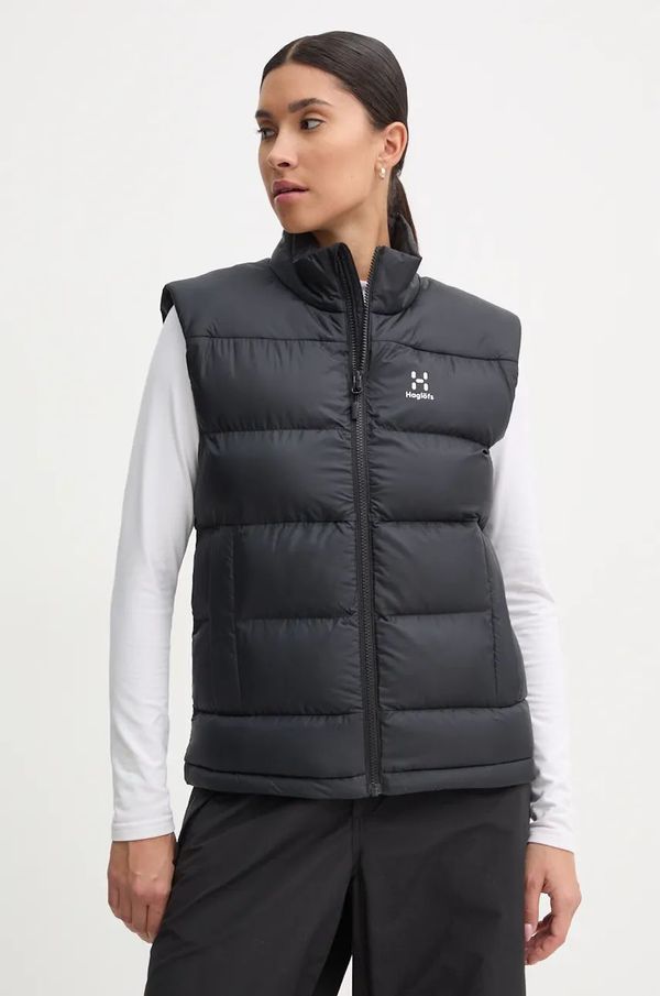 Haglöfs Prsluk Haglöfs Puffy Mimic za žene, boja: crna, za zimu, 606467