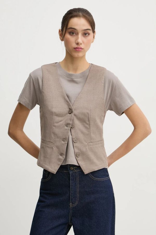 Hollister Co. Prsluk Hollister Co. boja: bež, jednoredno zakopčavanje, KI340-4080