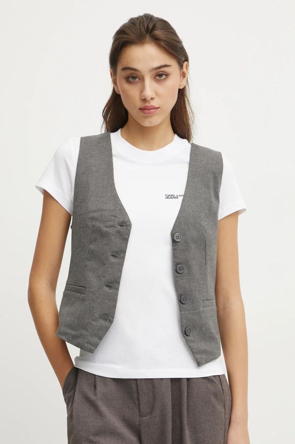 Hollister Co. Prsluk Hollister Co. boja: siva, jednoredno zakopčavanje, KI340-4078