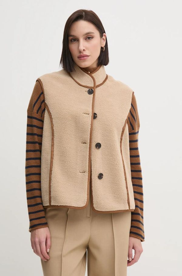 Hoss Intropia Prsluk Hoss Intropia za žene, boja: bež, za prijelazno razdoblje, 5458314