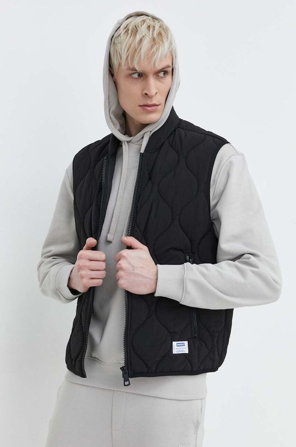 Hugo Blue Prsluk Hugo Blue za muškarce, boja: crna, za prijelazno razdoblje