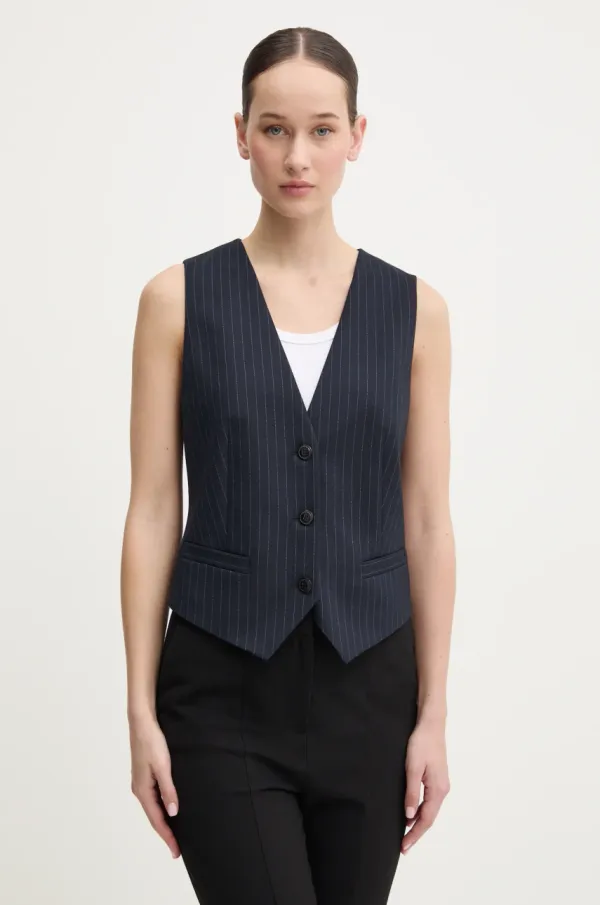 HUGO Prsluk HUGO boja: tamno plava, jednoredno zakopčavanje, 50536433