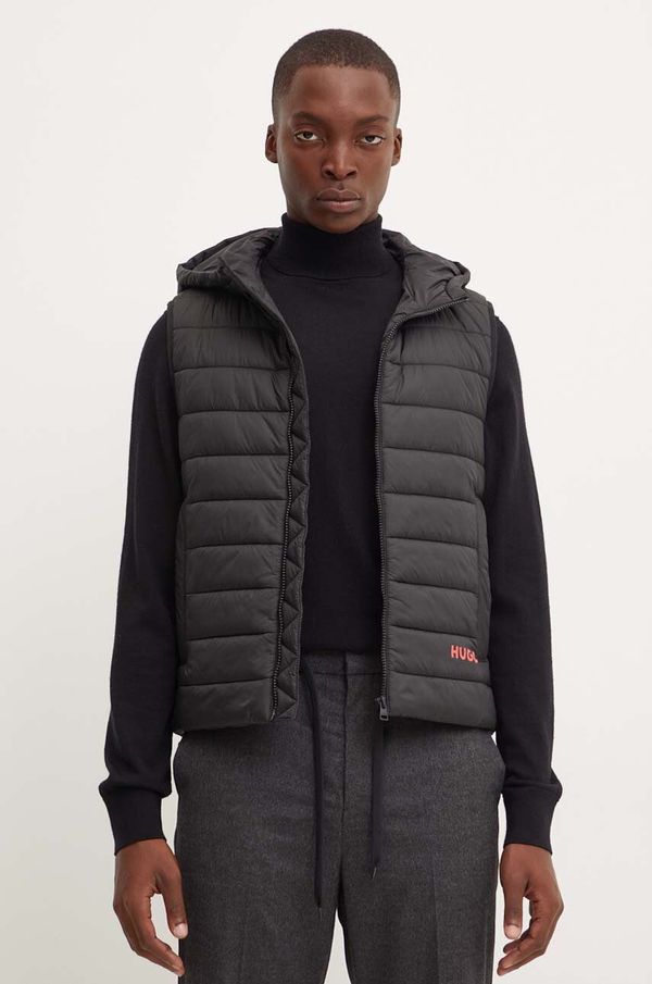 Hugo Prsluk HUGO za muškarce, boja: crna, za prijelazno razdoblje, 50517872