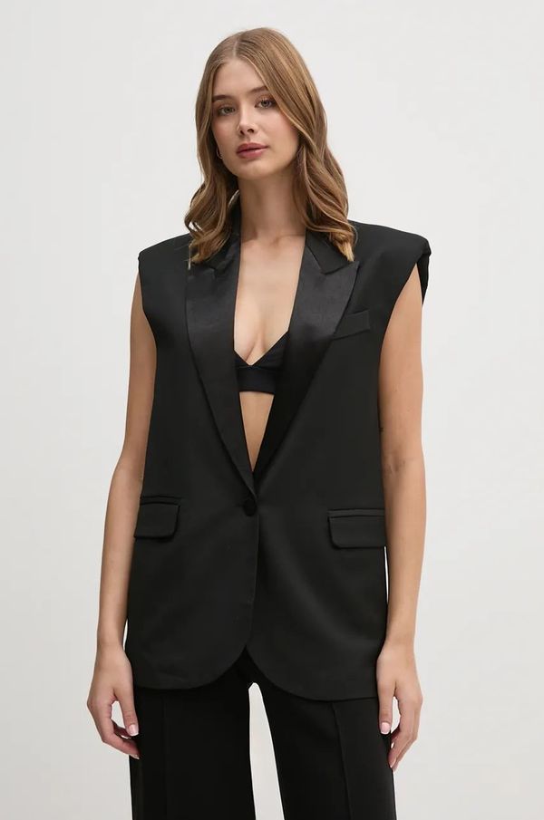 La Petite Française Prsluk La Petite Française PFVIGILENTE boja: crna, jednoredno zakopčavanje, PFVIGILENTE