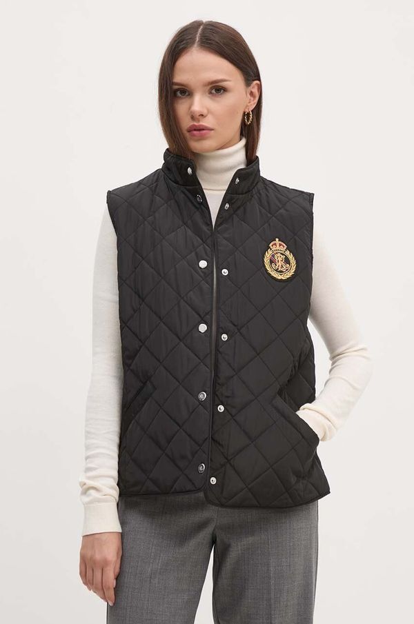 Lauren Ralph Lauren Prsluk Lauren Ralph Lauren za žene, boja: crna, za prijelazno razdoblje, 297951276