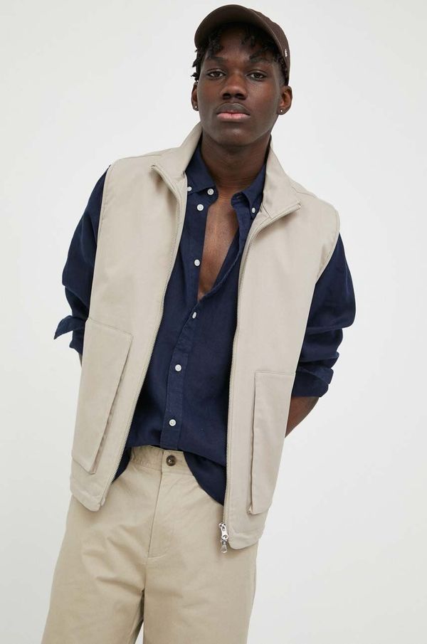 Les Deux Prsluk Les Deux za muškarce, boja: bež, za prijelazno razdoblje