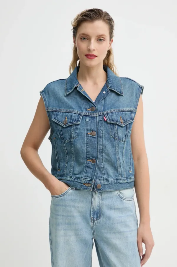 Levi's Prsluk Levi's SHRUNKEN 90S VEST za žene, za prijelazno razdoblje, 001W2