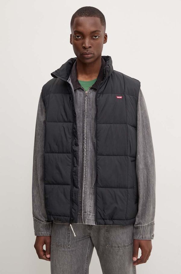 Levi's Prsluk Levi's za muškarce, boja: crna, za prijelazno razdoblje, 0011H