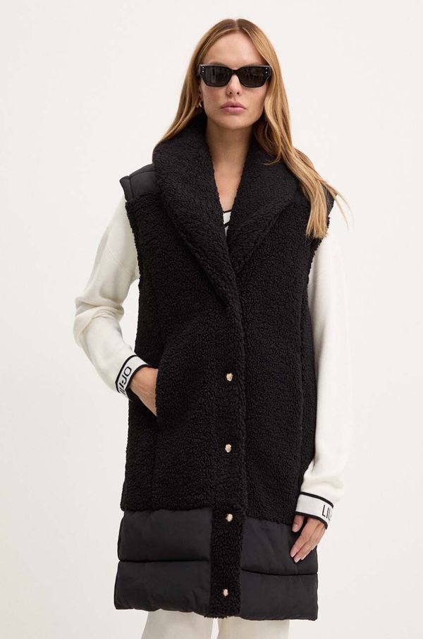 Liu Jo Prsluk Liu Jo za žene, boja: crna, za prijelazno razdoblje, TF4178 E0912