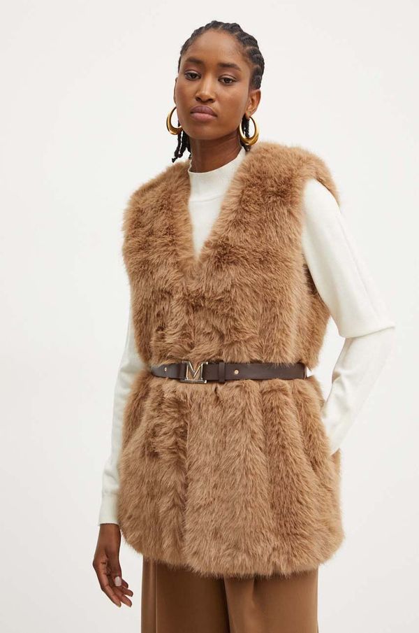 Marciano Guess Prsluk Marciano Guess CHLOE za žene, boja: bež, za prijelazno razdoblje, 4YGL28 7128A