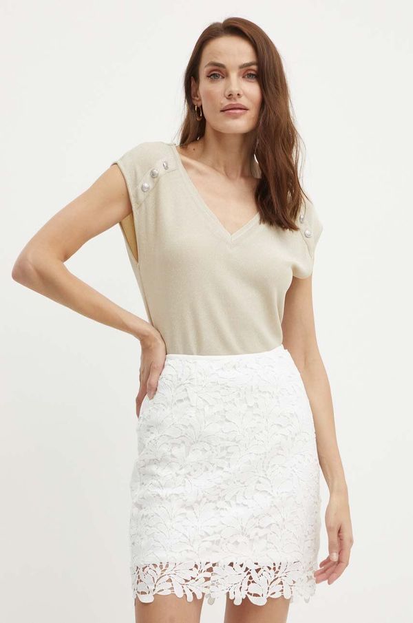 Morgan Prsluk Morgan DILI boja: bež, lagani