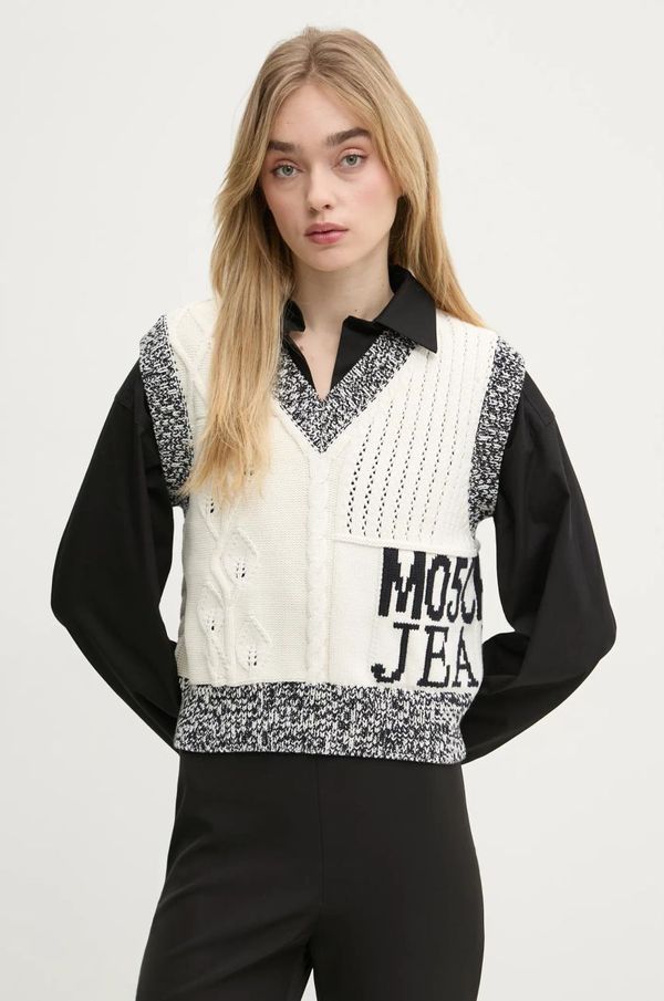 Moschino Jeans Prsluk Moschino Jeans boja: bež, topli, 0886 3209