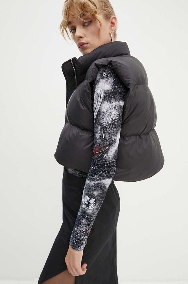 Moschino Jeans Prsluk Moschino Jeans za žene, boja: crna, za zimu, 0625.8218