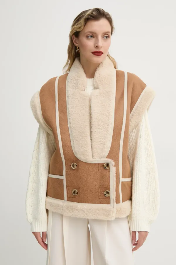 MUNTHE Prsluk MUNTHE FIKALY za žene, boja: bež, za prijelazno razdoblje, 251152625117