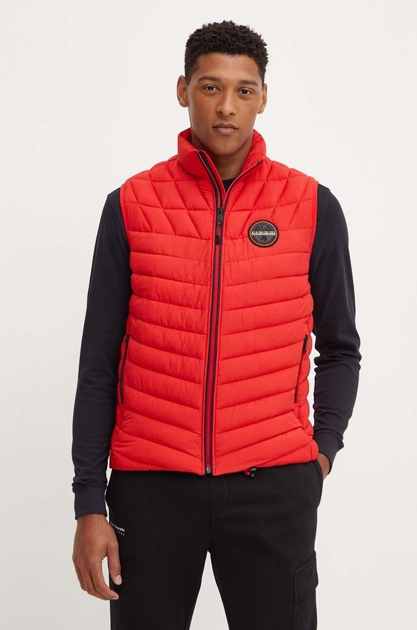 Napapijri Prsluk Napapijri A-Lapaz za muškarce, boja: crvena, za prijelazno razdoblje, NP0A4IA6R061