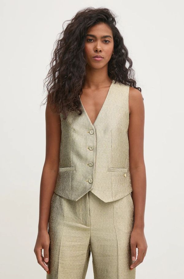 Pedro del Hierro Prsluk Pedro del Hierro boja: zlatna, jednoredno zakopčavanje, 7318944