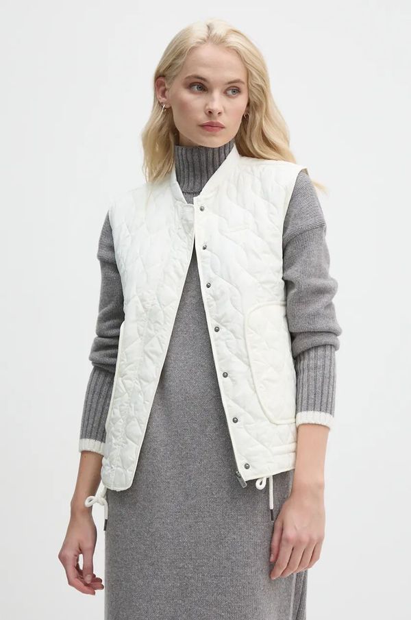 Pepe Jeans Prsluk Pepe Jeans ALI za žene, boja: bijela, za prijelazno razdoblje, PL402426