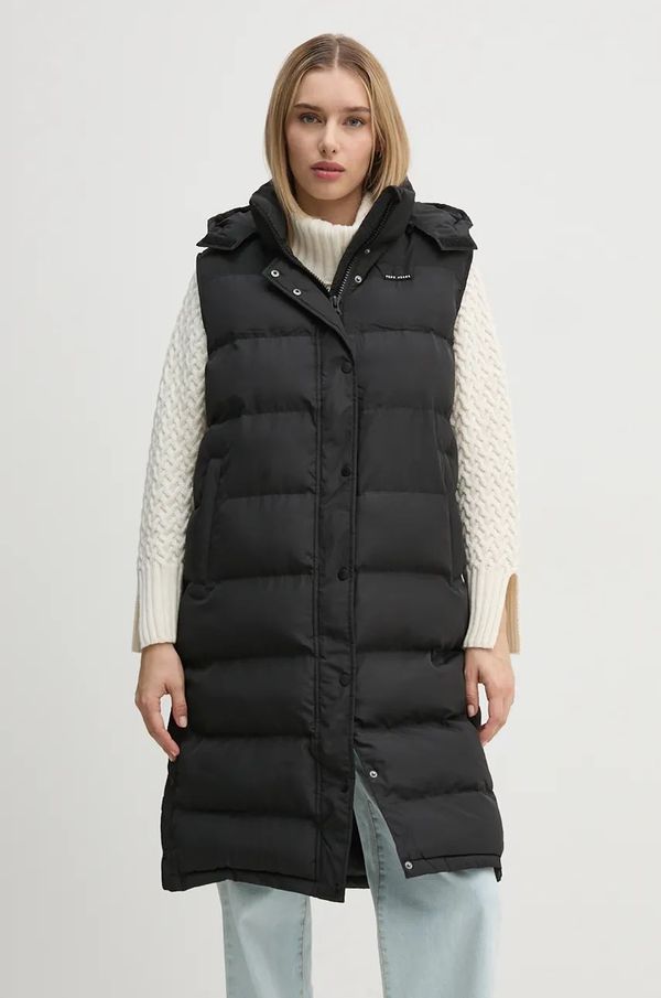Pepe Jeans Prsluk Pepe Jeans BIBI VEST za žene, boja: crna, za zimu, PL402439