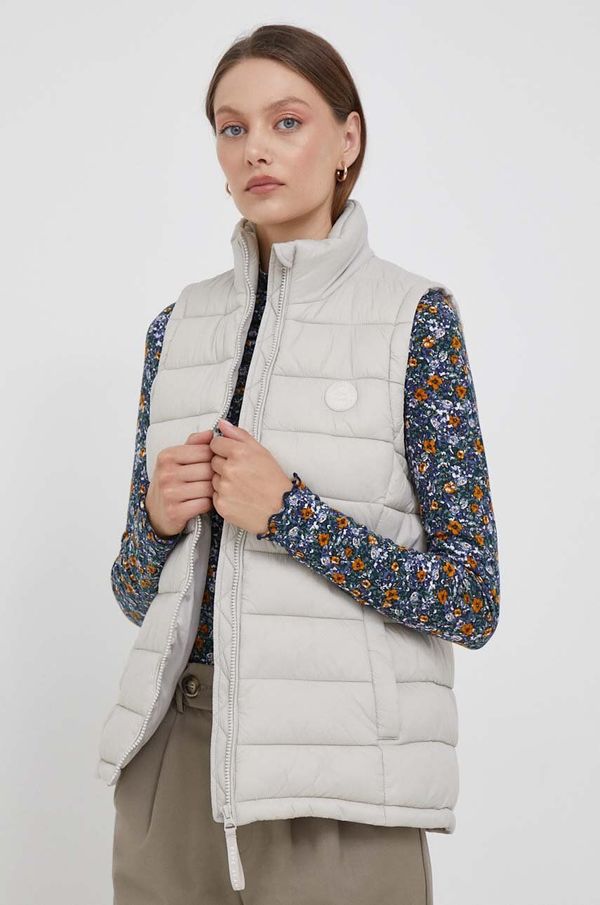 Pepe Jeans Prsluk Pepe Jeans za žene, boja: siva, za prijelazno razdoblje