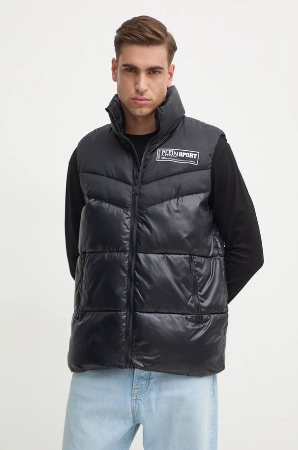 Plein Sport Prsluk PLEIN SPORT za muškarce, boja: crna, za zimu, AADC MRC0210 SXV005N