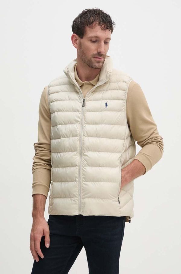 Polo Ralph Lauren Prsluk Polo Ralph Lauren za muškarce, boja: bež, za prijelazno razdoblje, 710949956