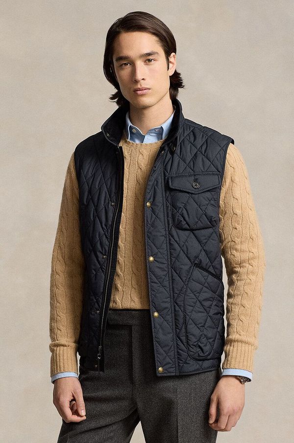 Polo Ralph Lauren Prsluk Polo Ralph Lauren za muškarce, boja: crna, za prijelazno razdoblje, 710940375