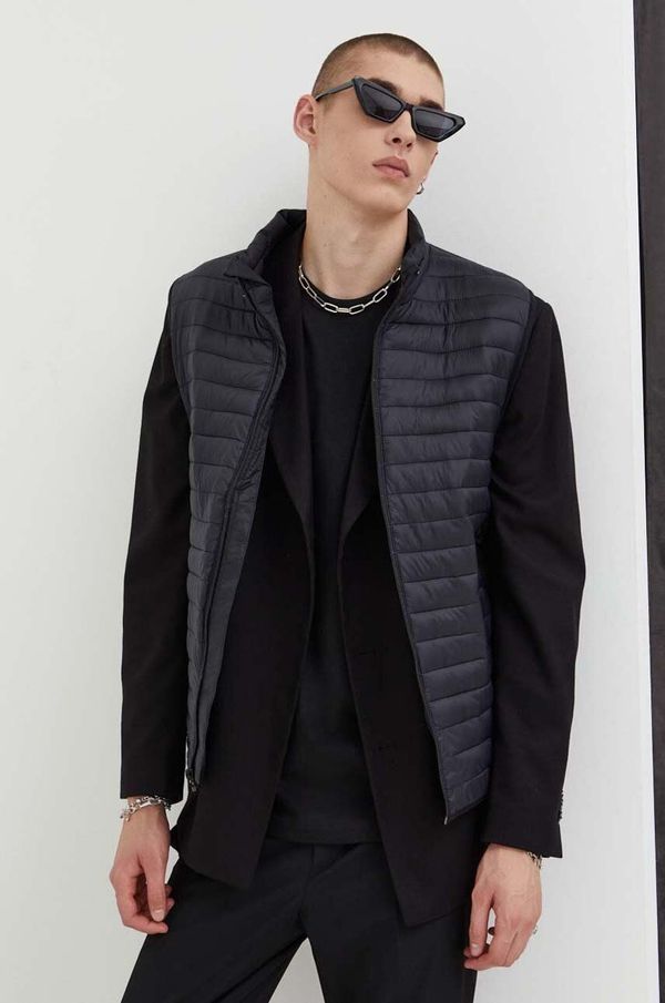 Quiksilver Prsluk Quiksilver za muškarce, boja: crna, za prijelazno razdoblje