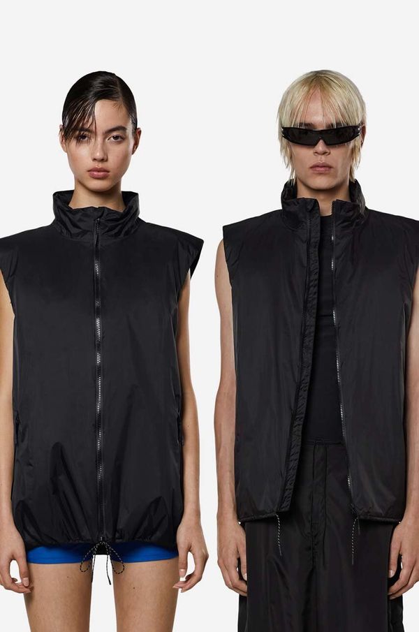 Rains Prsluk Rains Fuse Vest boja: crna, za prijelazno razdoblje, 15410-BLACK.