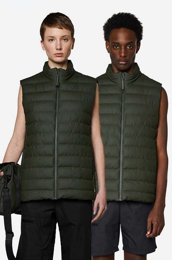 Rains Prsluk Rains Trekker Vest 15200 GREEN boja: zelena, za prijelazno razdoblje, 15200.GREEN-GREEN