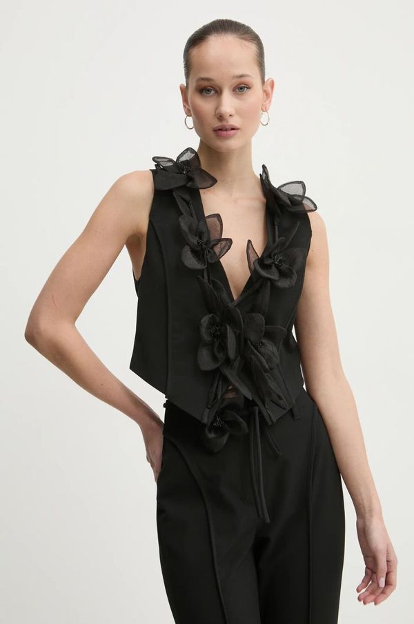 Rotate Prsluk Rotate boja: crna, jednoredno zakopčavanje, 113589100