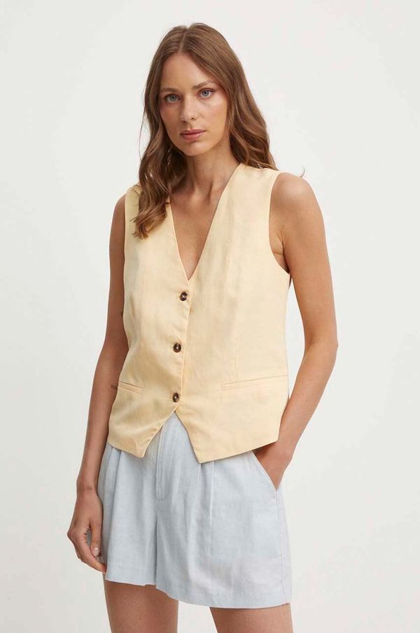 Pepe Jeans Prsluk s dodatkom lana Pepe Jeans ADITI boja: narančasta, jednoredno zakopčavanje, PL402420