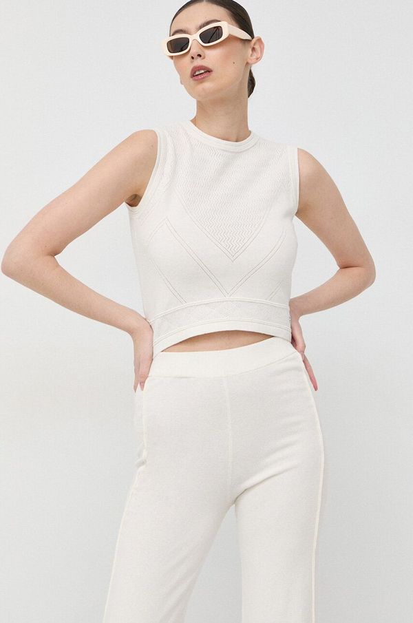 Guess Prsluk s dodatkom svile Guess boja: bež, lagani