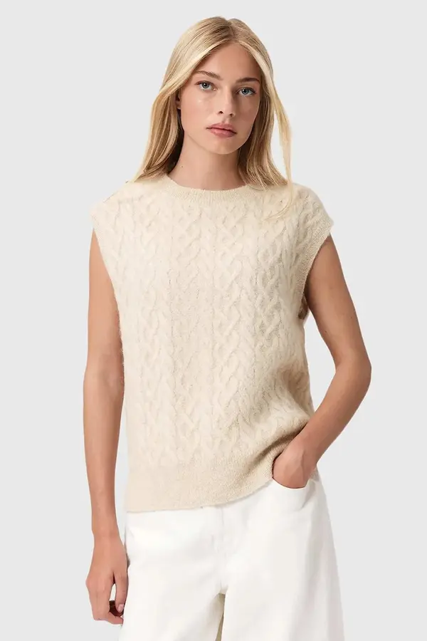 AllSaints Prsluk s dodatkom vune AllSaints