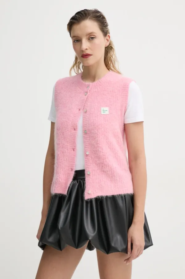 American Vintage Prsluk s primjesom vune American Vintage 0 boja: ružičasta, lagani, EAST19MCH24