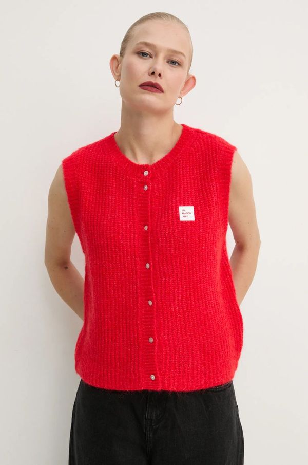 American Vintage Prsluk s primjesom vune American Vintage boja: narančasta, lagani, EAST19MH24