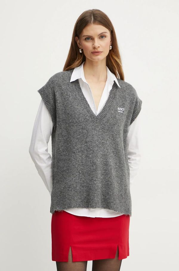 Liu Jo Prsluk s primjesom vune Liu Jo boja: siva, lagani, WF4432 MA49P