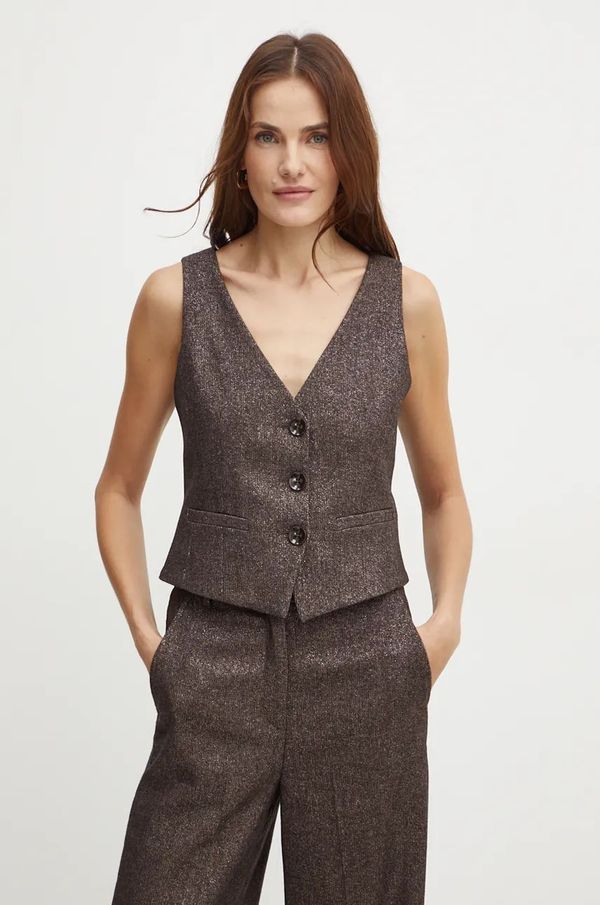 Marella Prsluk s primjesom vune Marella boja: smeđa, jednoredno zakopčavanje, 2423156012200