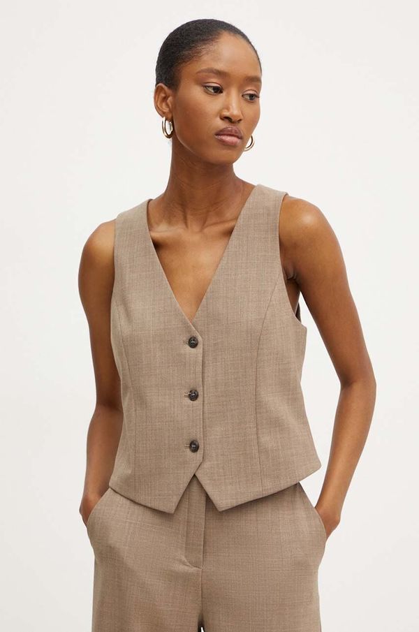 Max&Co. Prsluk s primjesom vune MAX&Co. boja: bež, jednoredno zakopčavanje, 2426156012200