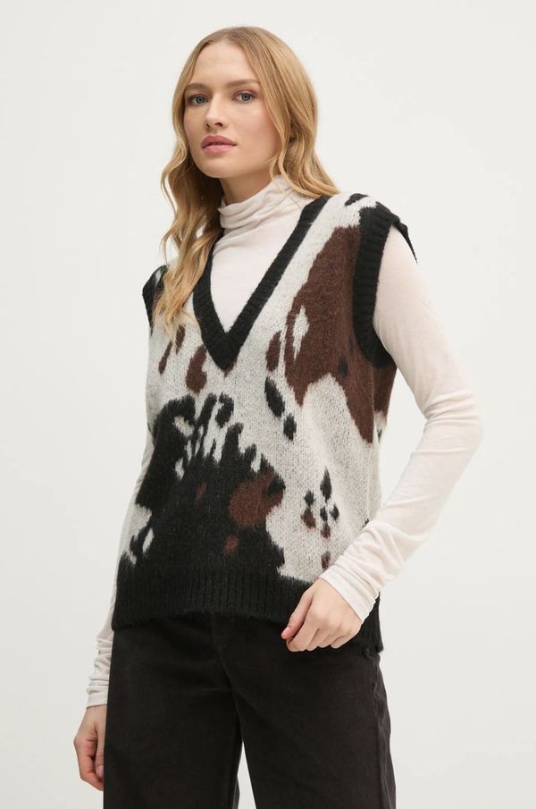 Sisley Prsluk s primjesom vune Sisley boja: siva, 106QL4015