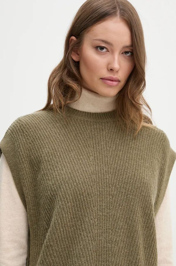 Sisley Prsluk s primjesom vune Sisley boja: zelena, lagani, 126WM1057