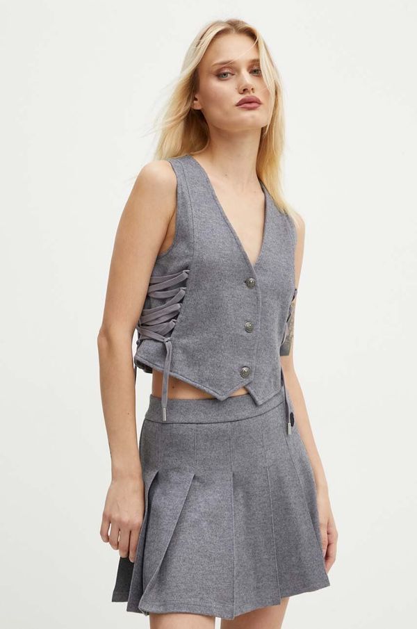 The Kooples Prsluk s primjesom vune The Kooples boja: siva, jednoredno zakopčavanje, FGIL29003K