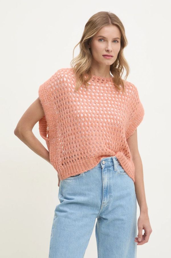 United Colors of Benetton Prsluk s primjesom vune United Colors of Benetton boja: narančasta, 114VD10BR