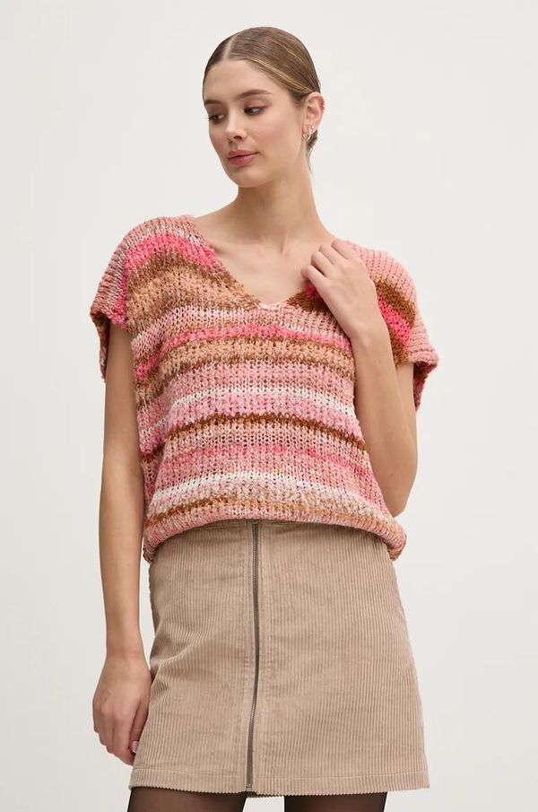 United Colors of Benetton Prsluk s primjesom vune United Colors of Benetton boja: ružičasta, topli, 1060D401W