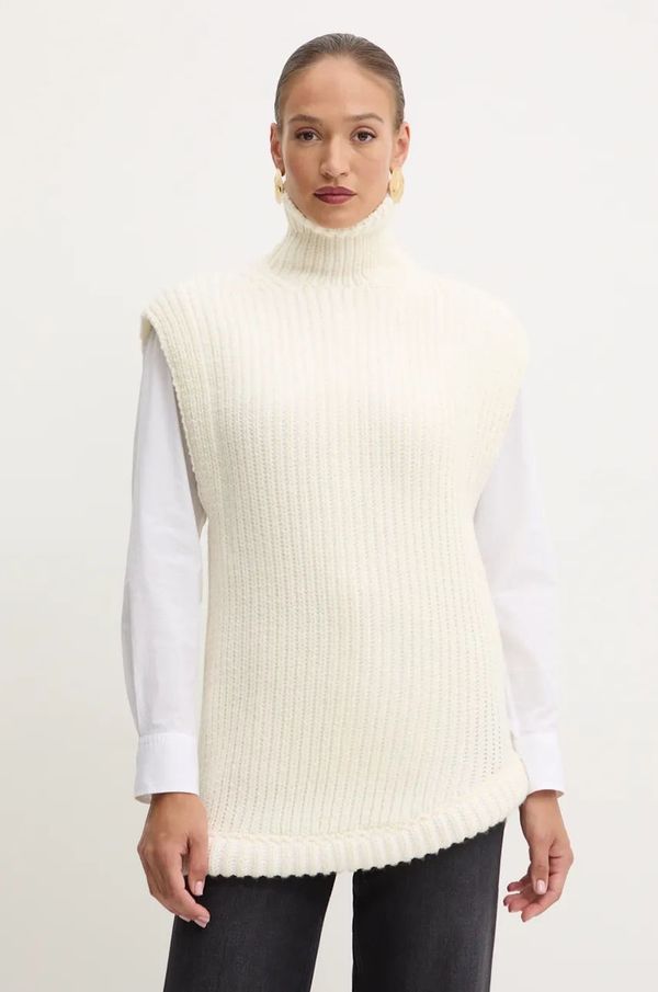 Victoria Beckham Prsluk s primjesom vune Victoria Beckham boja: bež, topli, s dolčevitom, 1424KJU005805A